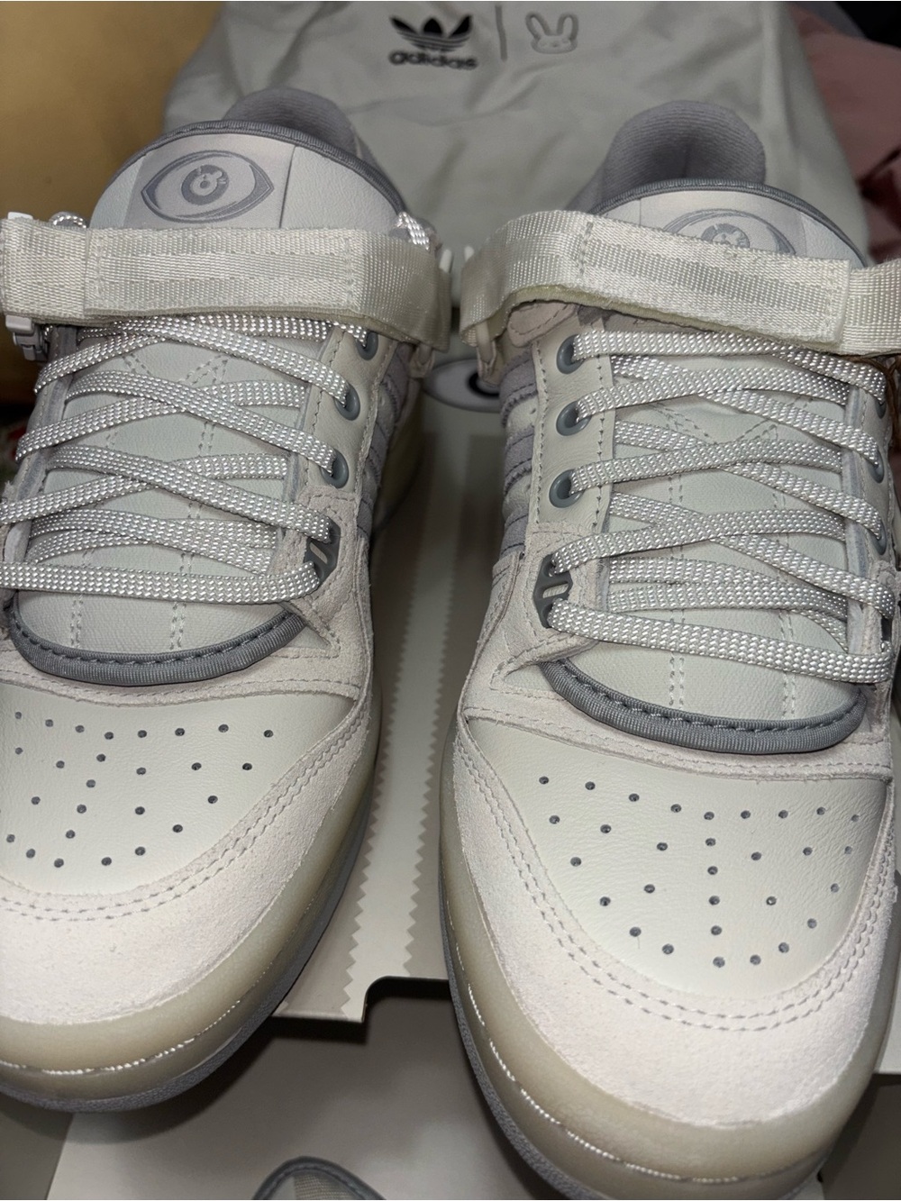 Adidas x Bad Bunny Low Forum Cloud White 7M/8W DS New